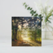 Invitation Mariage des feux de cordes Enchanted Forest Trees (Debout devant)