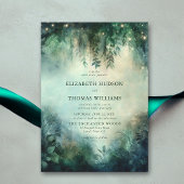 Invitation Mariage des feux de fée Enchanted Forest Greenery