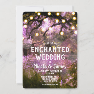 Invitation Mariage des feux de forêt enchantés de printemps r