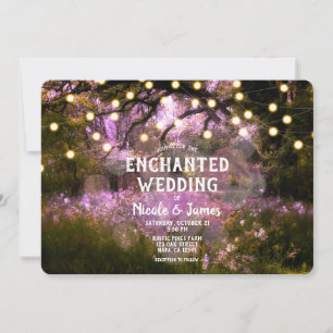 Invitation Mariage des feux de forêt enchantés de printemps r