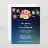Invitation Mariage des feux de lanternes à mi-automne (Devant / Derrière)