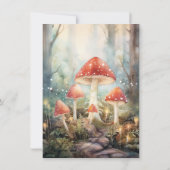 Invitation Mariage des feux jumelés Forêt Enchantée Toadstool (Dos)