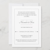 Invitation Mariage des flèches minimalistes | Blanc (Devant)