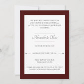 Invitation Mariage des flèches minimalistes | Rouge (Devant)