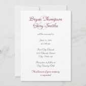 Invitation MARIAGE des fleurs cosmiques (Dos)