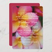 Invitation Mariage des fleurs d'aquarelle Frangipani Plumeria (Devant / Derrière)