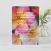 Invitation Mariage des fleurs d'aquarelle Frangipani Plumeria (Debout devant)