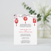 Invitation Mariage des fleurs de cerisiers et des lanternes c (Debout devant)