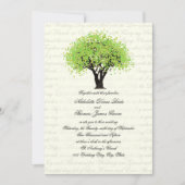 Invitation Mariage des fleurs de l'arbre vert du printemps (Devant)