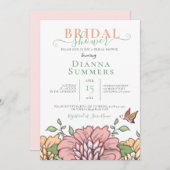 Invitation Mariage des fleurs de printemps (Devant / Derrière)