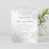 Invitation Mariage des flocons d'argent (Debout devant)