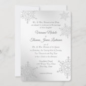 Invitation Mariage des flocons d'argent (Devant)