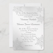 Invitation Mariage des flocons d'argent (Devant)