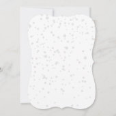 Invitation Mariage des flocons d'hiver Silver Blue (Dos)