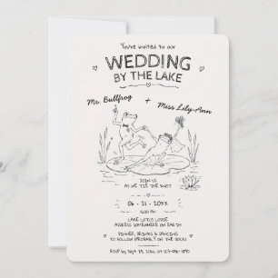 Invitation Mariage des Grenouilles Danseuses au bord du Lac