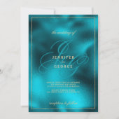 Invitation Mariage des initiales en monogramme métallique tur (Devant)