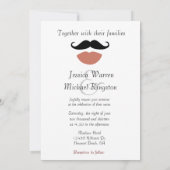 Invitation Mariage des lèvres rouges des moustaches (Dos)