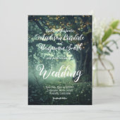 Invitation Mariage des lumières des fées de chêne forestier e (Debout devant)