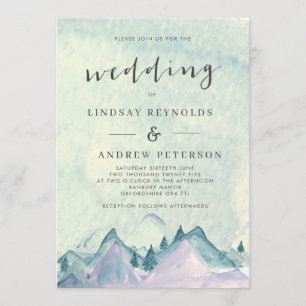 Invitation Mariage des monts Watercolor