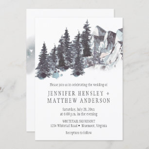 Invitation Mariage des neiges des montagnes 