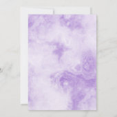 Invitation Mariage des papillons en marbre de fumée pourpre (Dos)