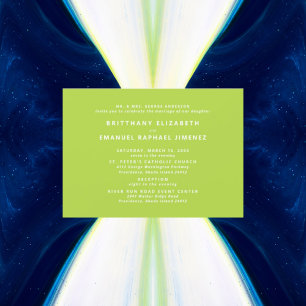 Invitation Mariage des parents de la mariée Chartreuse modern