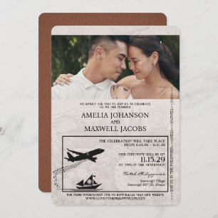 Invitation Mariage des passeports des Philippines Brown