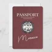 Invitation Mariage des passeports du Maroc de Bourgogne (Dos)