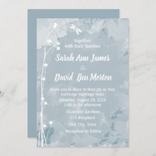 Invitation Mariage des petites fleurs blanches