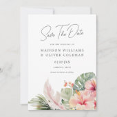 Invitation Mariage des plantes tropicales Enregistrer la date (Devant)