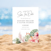 Invitation Mariage des plantes tropicales Enregistrer la date