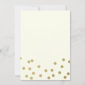 Invitation Mariage des points Confetti Bourgogne et Or (Dos)