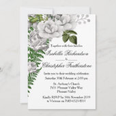 Invitation Mariage des Roses blanches et des Fermes (Devant)