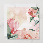 Invitation Mariage des Roses de couleur rouge (Dos)