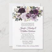 Invitation Mariage des Roses de Lavender Pink White Peonies (Devant)