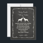 Invitation Mariage des silhouettes de Rottweiler<br><div class="desc">Style de tableau de bord Faire-part de mariage des silhouettes rotatives</div>