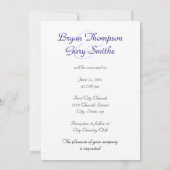 Invitation MARIAGE des Tétons de printemps (Dos)