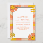 Invitation Mariage des tonalités à thème des années 70 Super  (Devant)