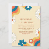 Invitation Mariage des tonalités à thème des années 70 Super  (Devant)