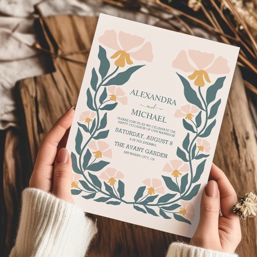 Invitation Mariage des tonalités à thème des années 70 Super 