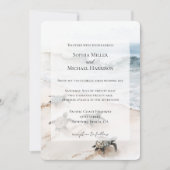 Invitation Mariage des tortues de mer Ocean Beach Coast (Devant)