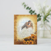 Invitation Mariage des Tournesols d'or et des papillons (Debout devant)