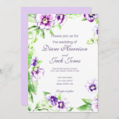 Invitation Mariage des volets aquarelle (Devant / Derrière)