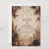 Invitation Mariage Désert Boho Goth (Devant)