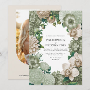 Invitation Mariage Désert Sage, Brume d'Aloe & Beige Sandston