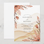 Invitation Mariage Désertique Terracotta Élégant (Devant / Derrière)