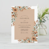 Invitation Mariage Désertique Terre Cuite (Debout devant)