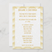 Invitation Mariage design Art déco couleur or (Dos)
