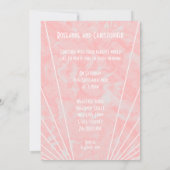 Invitation Mariage Design Art Déco Marbre Rose (Dos)