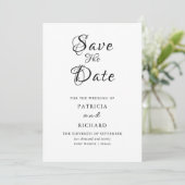 Invitation Mariage Design Moderne Enregistrer La Date Non Pho (Debout devant)